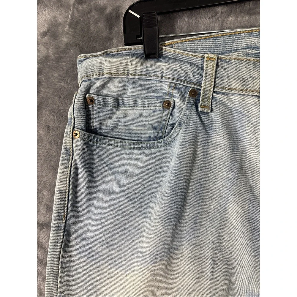 Levis 511 Slim Fit Jeans Mens 36x34 Light Wash Blue Denim Casual Pants 04511-230